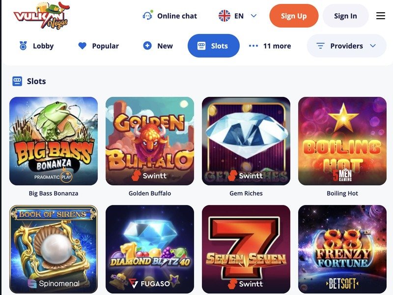 Guide de vulkan vegas casino review